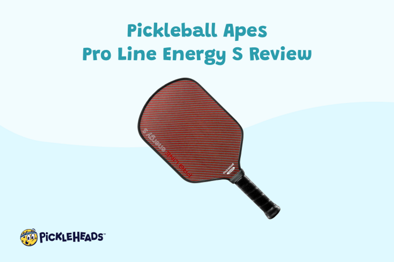 The Pickleball Apes Pro Line Energy S pickleball paddle on a blue background