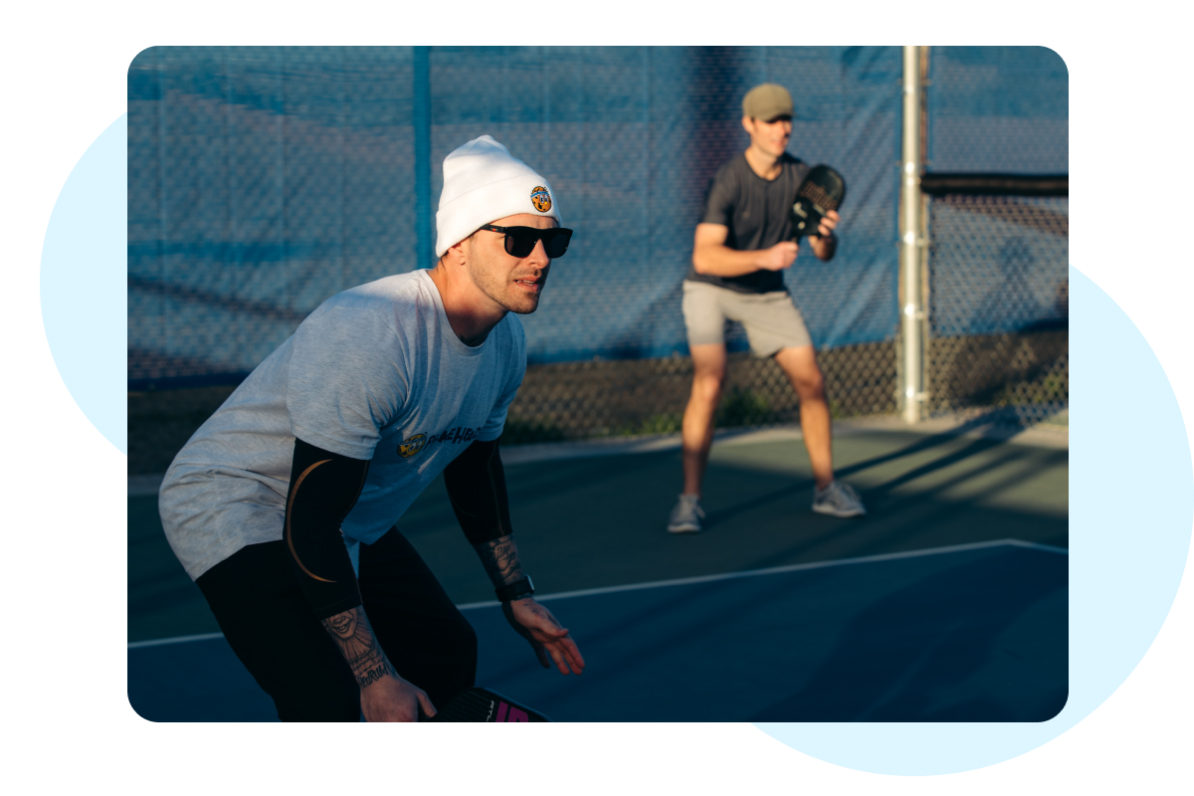 Pickleball players